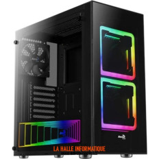 Boîtier ATX AeroCool Tor RGB Noir, Panneaux Vitrés, RGB