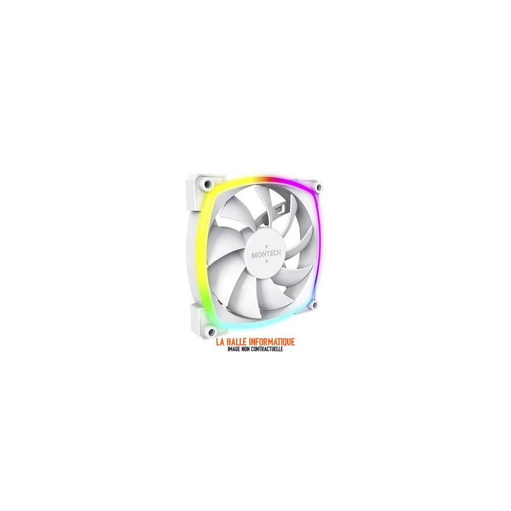 Ventilateur Montech RX120 RGB 12cm Blanc | Refroidissement PC