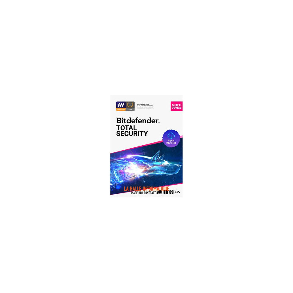 Bitdefender Total Security 5 appareils 1 an | Antivirus complet