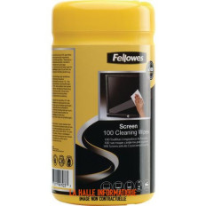 Lingettes Fellowes pour écran LCD, LED, Plasma - Boîte de 100