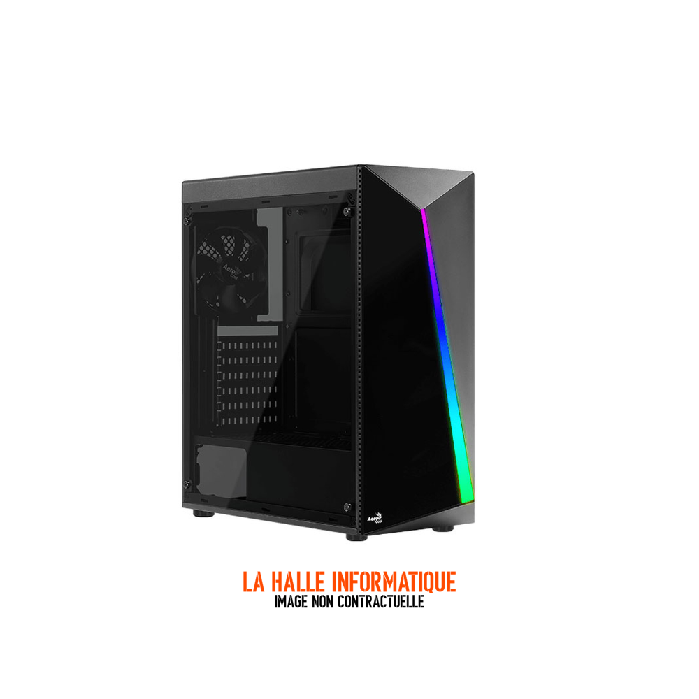Boîtier ATX AeroCool Shard RGB Verre Trempé Noir
