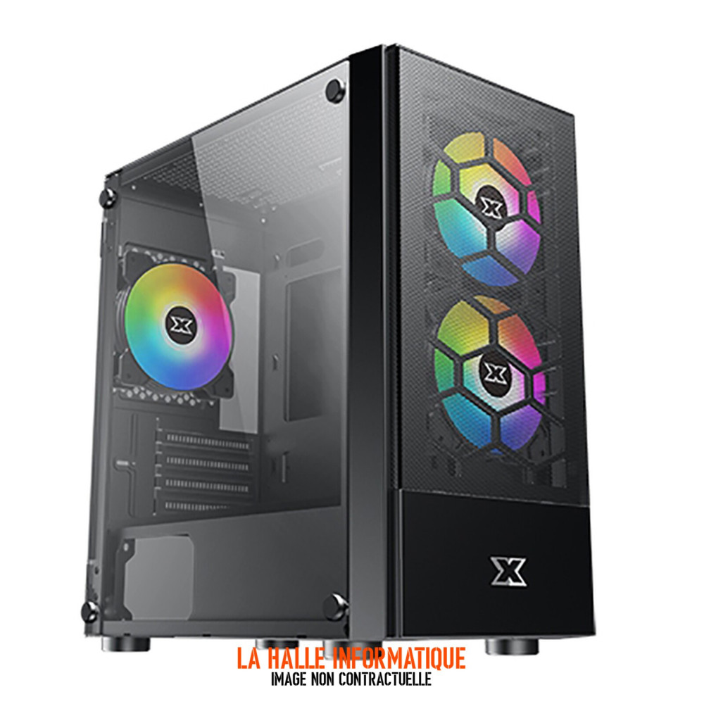Boitier Micro ATX Xigmatek Oreo RGB Noir vitré