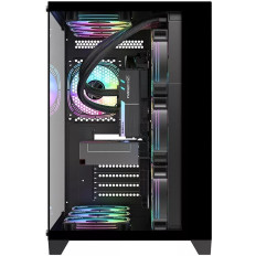 Boîtier ATX 1stPlayer MV8-TP RGB Noir, Panneaux Vitrés