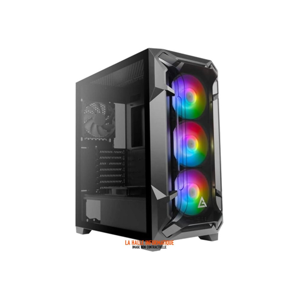 Boîtier ATX Antec DF600 Flux RGB Noir avec Panneau Vitré