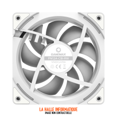 Gamemax Tornado T12 RGB 12cm Blanc - Ventilateur Boîtier RGB