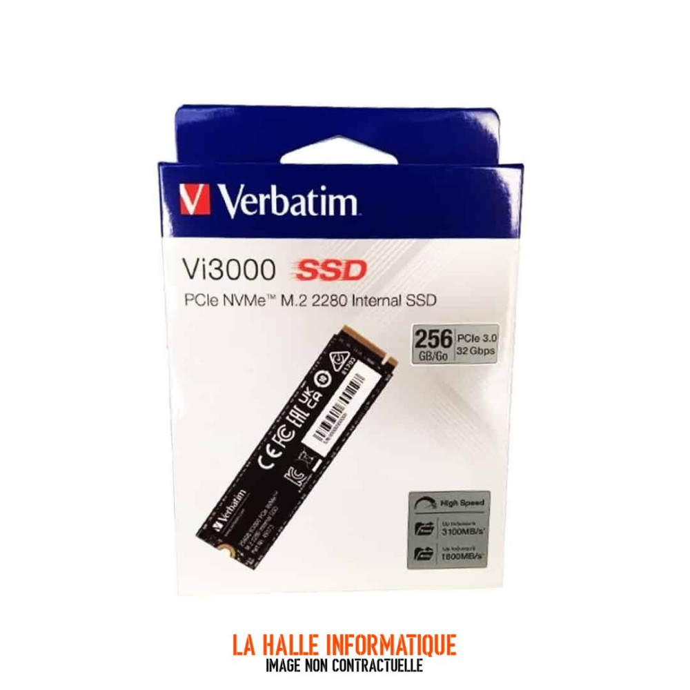 Disque SSD Verbatim Vi3000 256Go - NVMe M.2 Type 2280