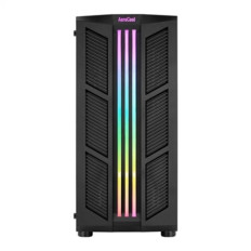 Boîtier ATX AeroCool Prime RGB avec panneau vitré noir