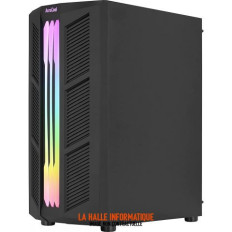 Boîtier ATX AeroCool Prime RGB avec panneau vitré noir