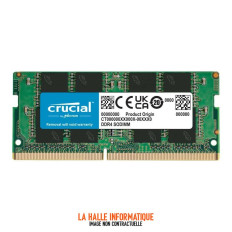 Barrette RAM Crucial 8Go DDR4 SODIMM 3200MHz (Vert) OEM