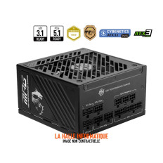 Alimentation ATX MSI MPG A1000GS PCIe5 - 1000W (Noir)