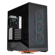 Boîtier ATX 1stPlayer GM7 RGB Noir, Panneaux Vitrés