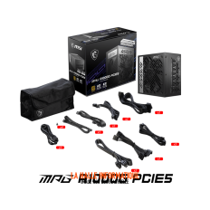 Alimentation ATX MSI MPG A1000GS PCIe5 - 1000W (Noir)