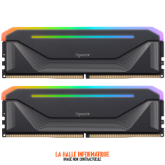 Kit RAM DDR5 Apacer Nox RGB 32Go 6000MHz (Noir)