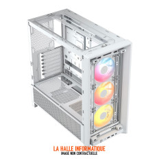 Boîtier ATX Corsair 4000D RS RGB Blanc - Panneau vitré