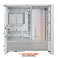 Boîtier ATX Corsair 4000D RS RGB Blanc - Panneau vitré