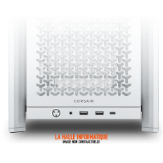 Boîtier ATX Corsair 4000D RS RGB Blanc - Panneau vitré