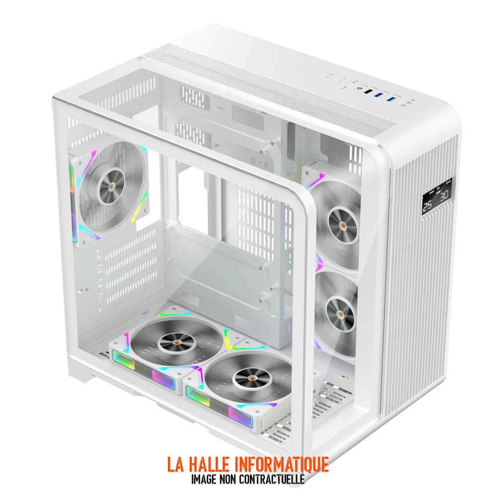 Boîtier Mini Tour Micro ATX 1stPlayer RT5 RGB Blanc