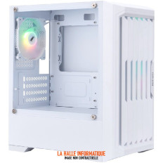 Boîtier ATX 1stPlayer H2 RGB Blanc avec vitre