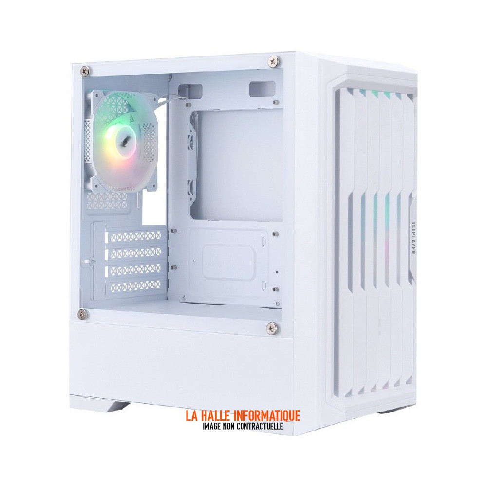 Boîtier ATX 1stPlayer H2 RGB Blanc avec vitre