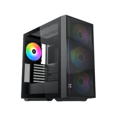 Boîtier Moyen Tour Xigmatek Radiance RGB Noir vitré