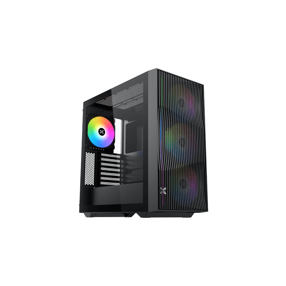 Boîtier Moyen Tour Xigmatek Radiance RGB Noir vitré