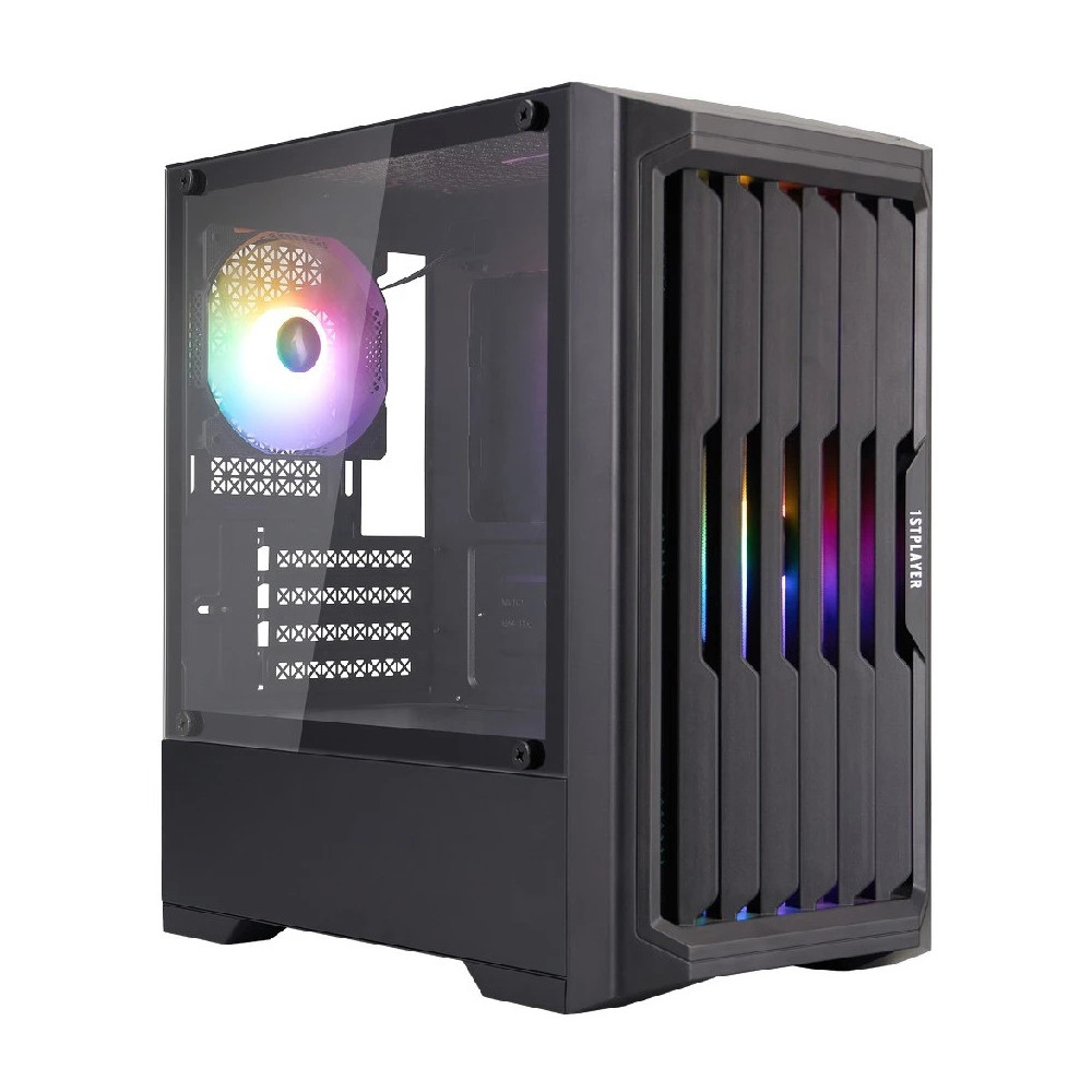 Boîtier ATX 1stPlayer H2 RGB Noir Panneau Vitré