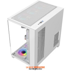 Boîtier ATX 1stPlayer MV8-TP RGB Blanc Vitres | Gaming Design