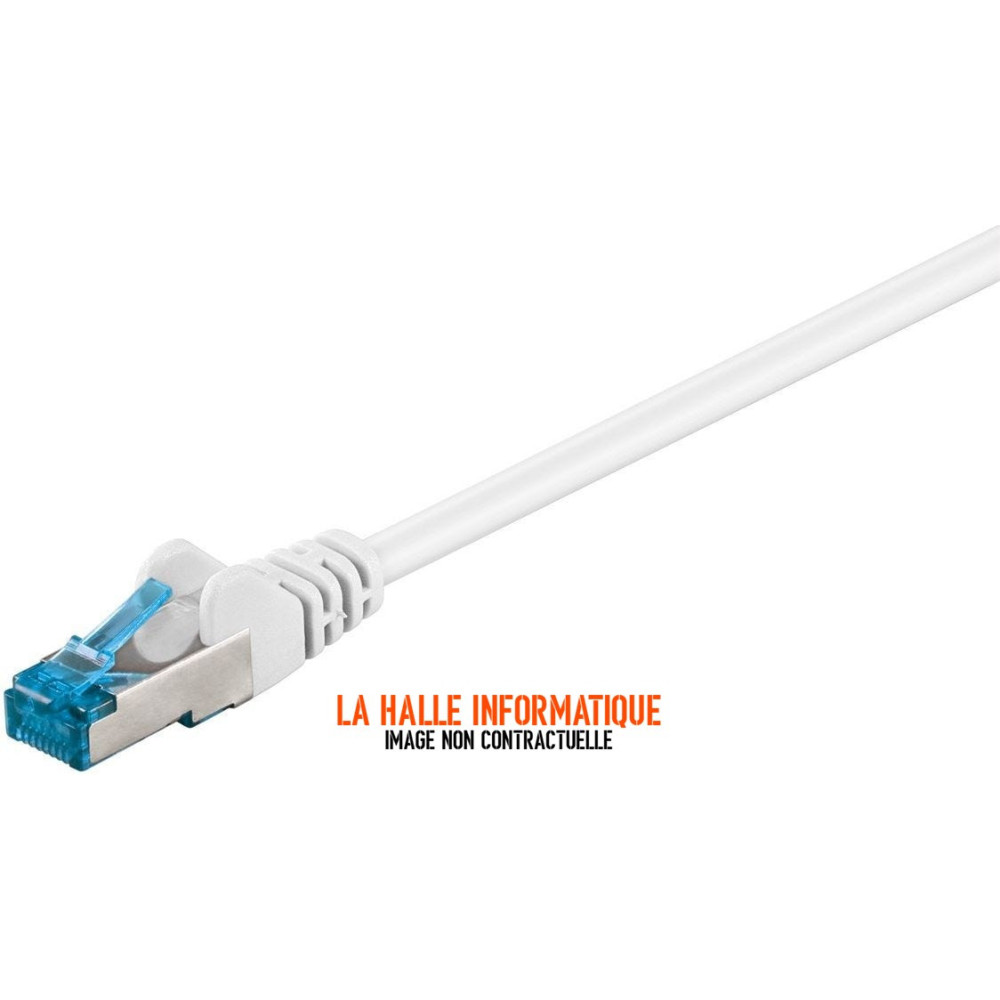 Câble Réseau RJ45 Goobay Cat 6E SSTP 2m Blanc
