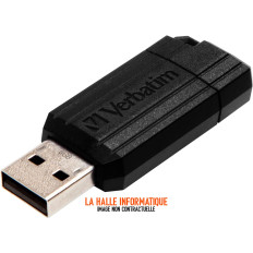 Clé USB 3.2 Verbatim PinStripe - 16Go (Noir)