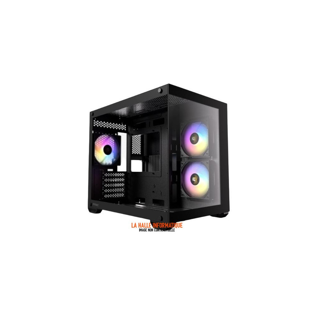 Boitier Mini Tour Micro-ATX Antec CX600M Trio RGB avec panneaux vitrés (Noir)
