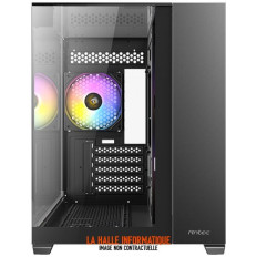 Boitier Mini Tour Micro-ATX Antec CX600M Trio RGB avec panneaux vitrés (Noir)