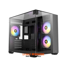 Boitier Mini Tour Micro-ATX Antec CX600M Trio RGB avec panneaux vitrés (Noir)