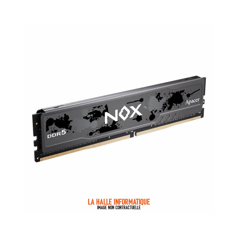 Barrette mémoire 16Go DIMM DDR5 Apacer Nox 6000MHz (Noir)