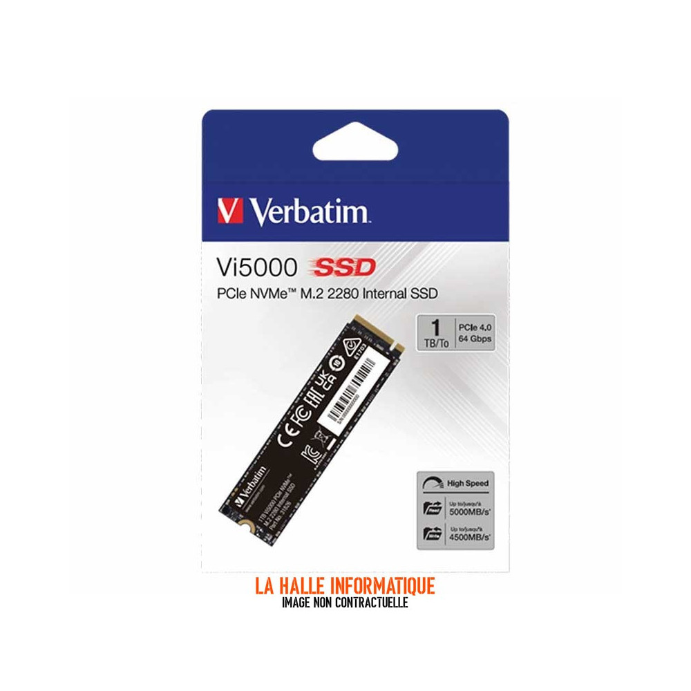 Disque SSD Verbatim Vi5000 1To - NVMe M.2 Type 2280