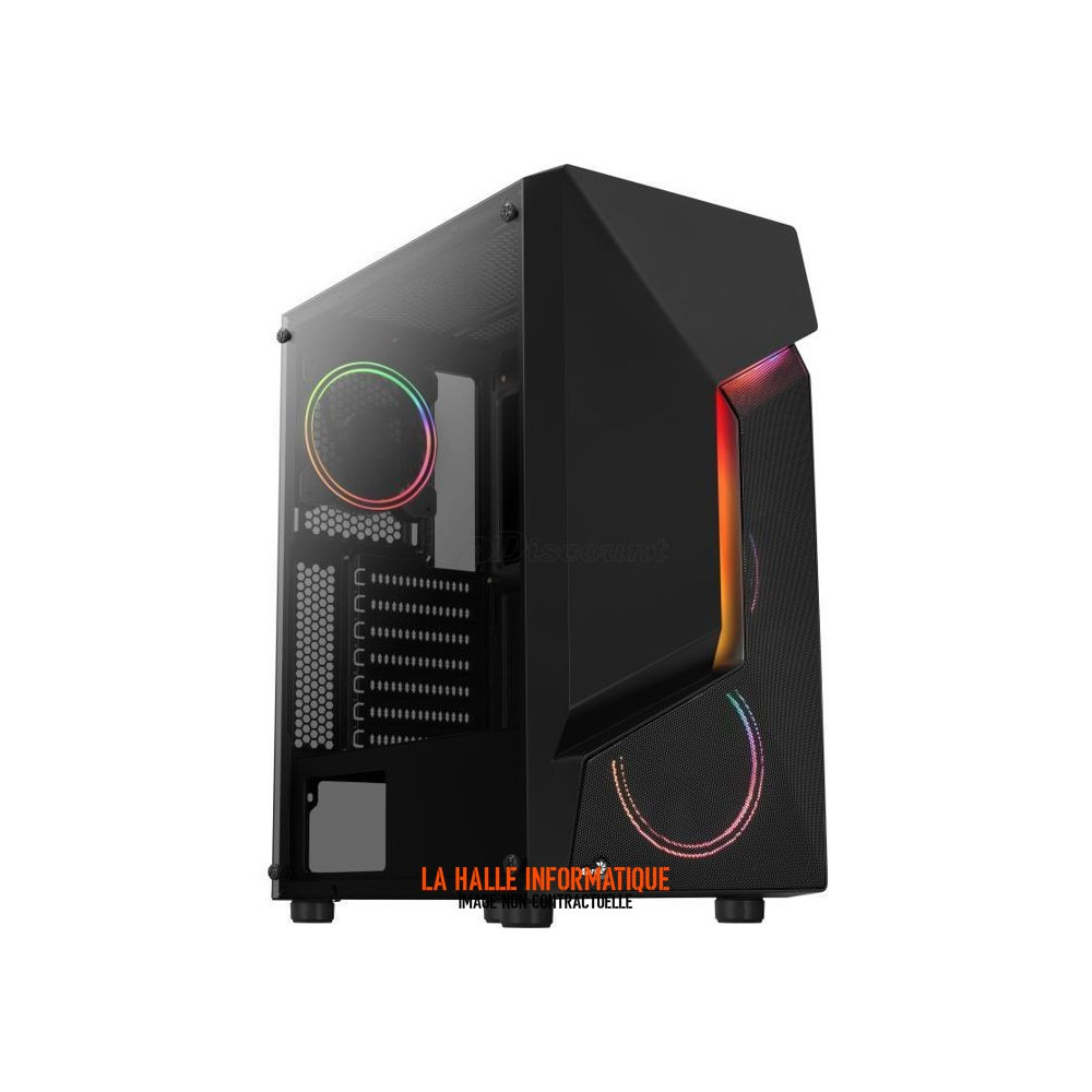 Boitier Moyen Tour ATX AeroCool Scape V2 RGB avec panneau vitré (Noir)