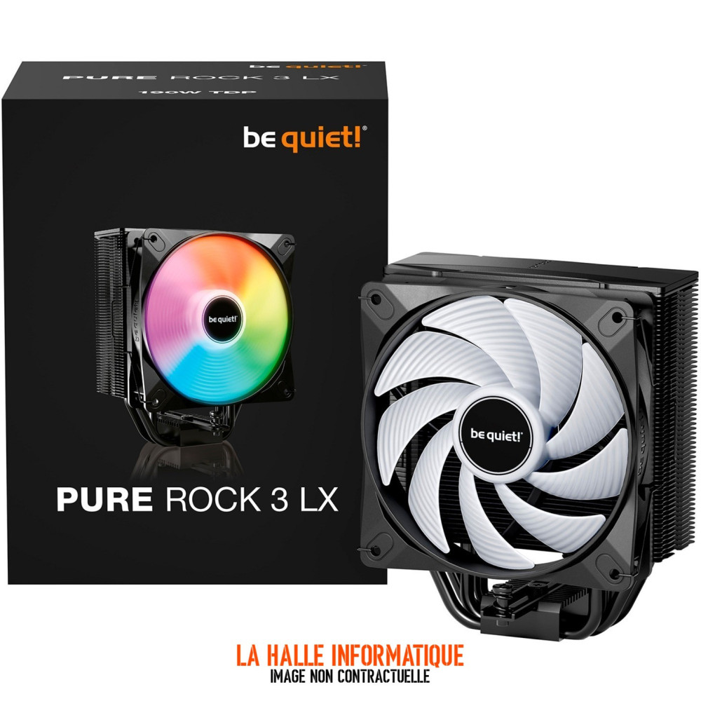 Ventilateur processeur be quiet! Pure Rock 3 LX RGB (Noir)