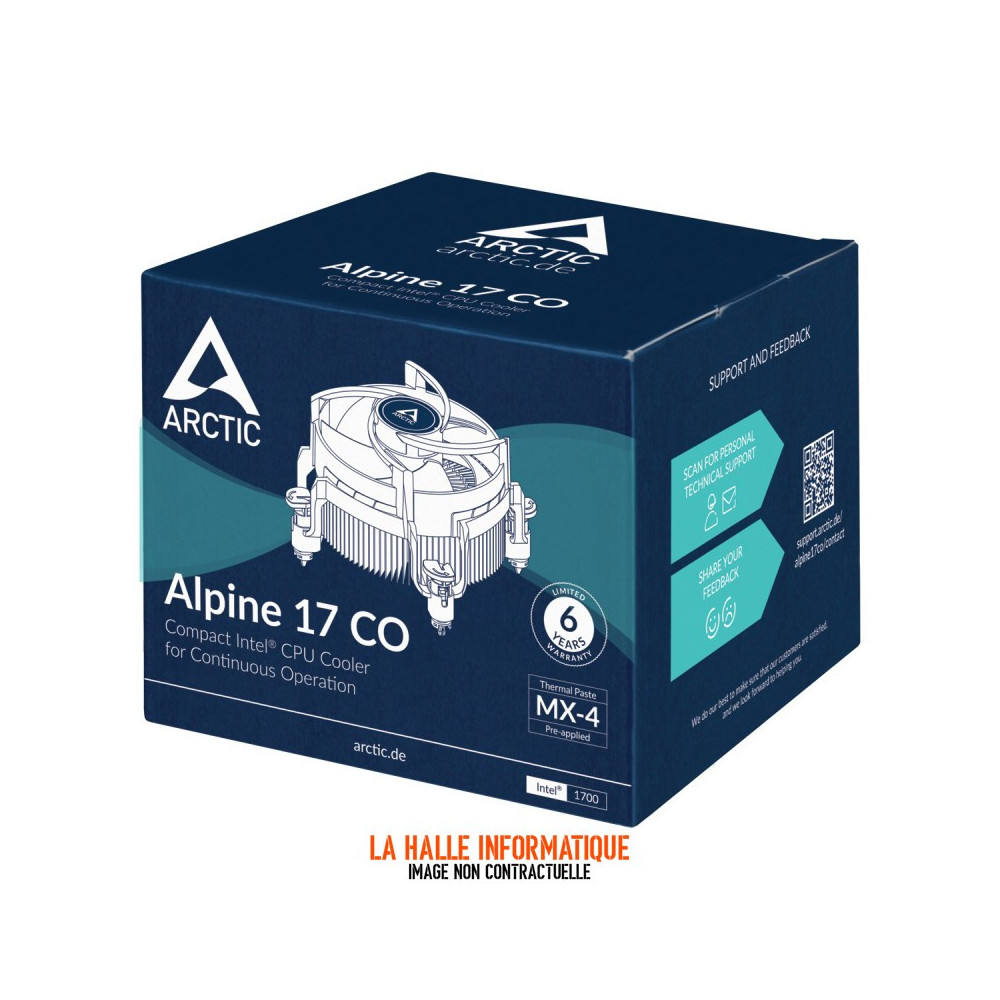 Ventilateur processeur Arctic Alpine 17 CO (Noir)