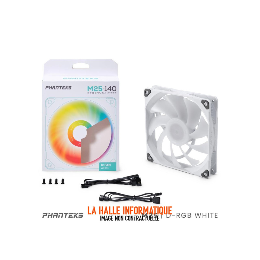 Ventilateur de boitier Phanteks M25 RGB - 14cm (Blanc)