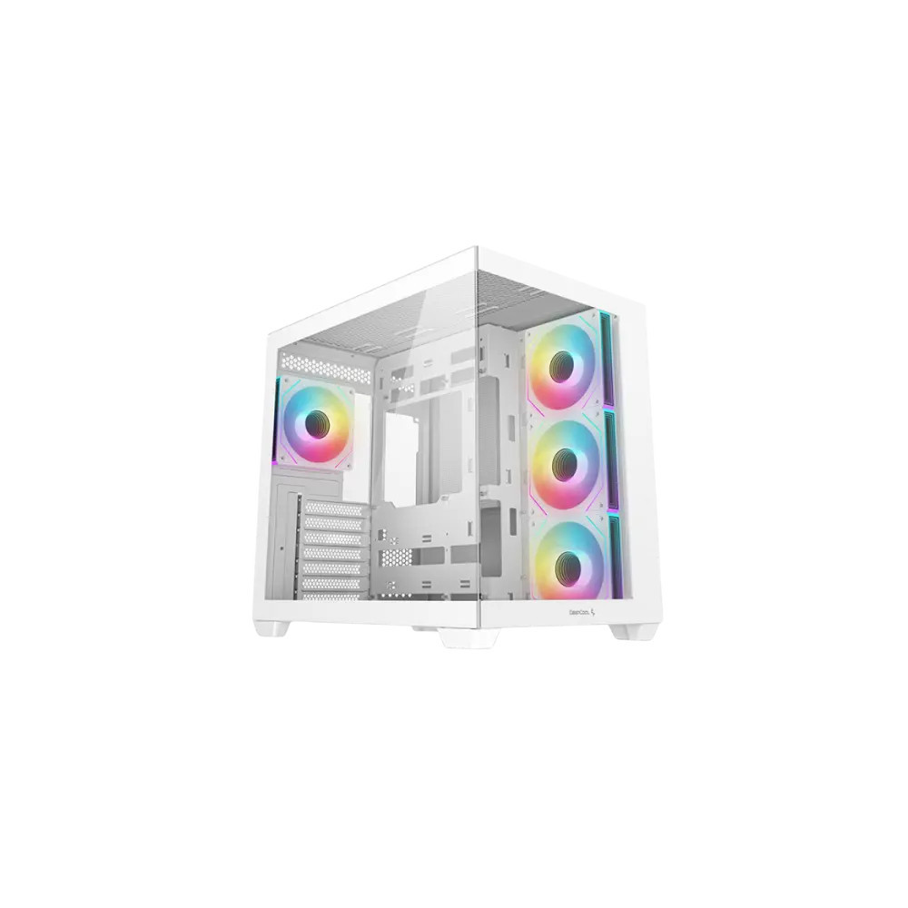 Boitier Moyen Tour ATX DeepCool CG530 4F avec panneaux vitrés (Blanc)