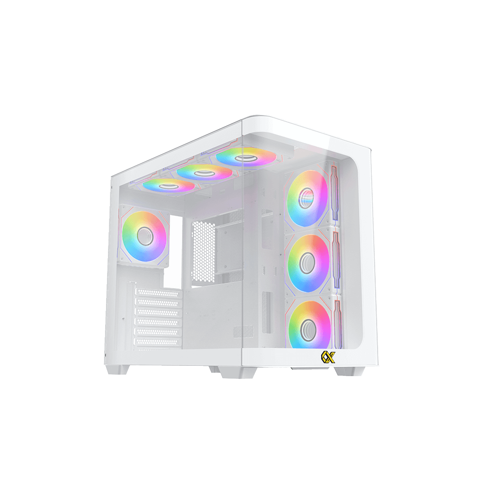 Boitier Moyen Tour E-ATX Xigmatek Pano RGB avec panneaux vitrés (Blanc)