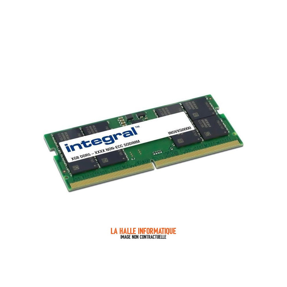 Barrette mémoire 16Go SODIMM DDR5 Integral 5600Mhz (Vert)