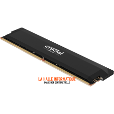 Barrette mémoire 16Go DIMM DDR5 Crucial Pro OC 6400MHz (Noir)