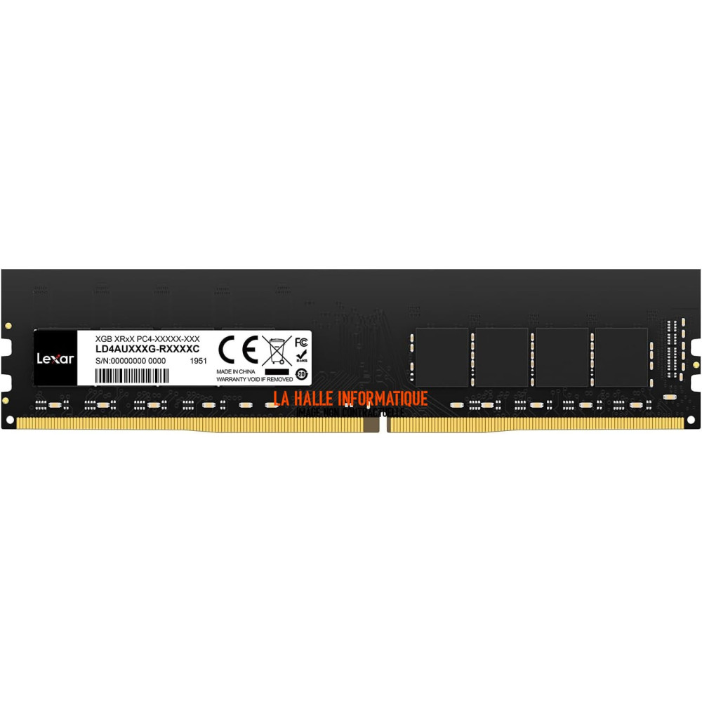 Barrette mémoire 16Go DIMM DDR4 Lexar 3200Mhz (Noir)