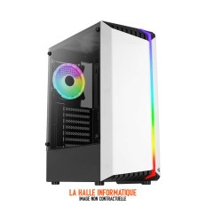 Boitier Moyen Tour ATX AeroCool Bionic V2 RGB avec panneau vitré (Blanc)