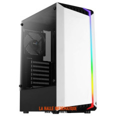 Boitier Moyen Tour ATX AeroCool Bionic V2 RGB avec panneau vitré (Blanc)