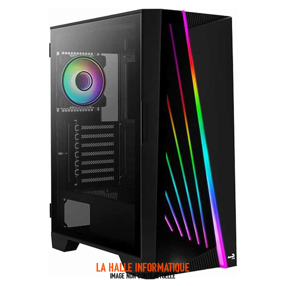 Boitier Moyen Tour E-ATX AeroCool Mirage V1 RGB avec panneau vitré (Noir)