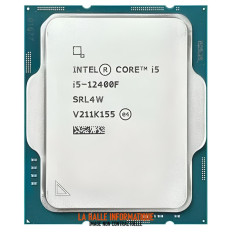 Processeur Intel Core i5-12400F (4,4 Ghz) LGA 1700 - Sans iGPU Version OEM (Tray)