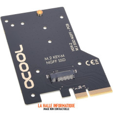 Carte Controleur PCIe 3.0 4x Alphacool Eisblock HDX-3 avec Waterblock pour NVMe M.2