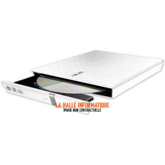 Graveur DVD externe slim Asus SDRW-08D2S-U Lite (Blanc)