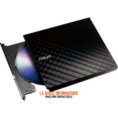 Graveur DVD externe slim Asus SDRW-08D2S-U Lite (Noir)